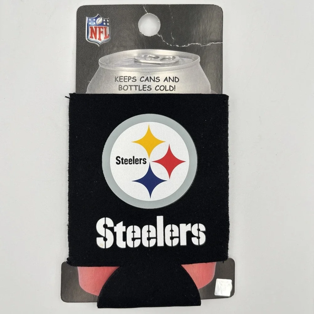 NFL Pittsburgh Steelers Man Cave Magnetic Dart Board Set w/ Darts & Can Koozie